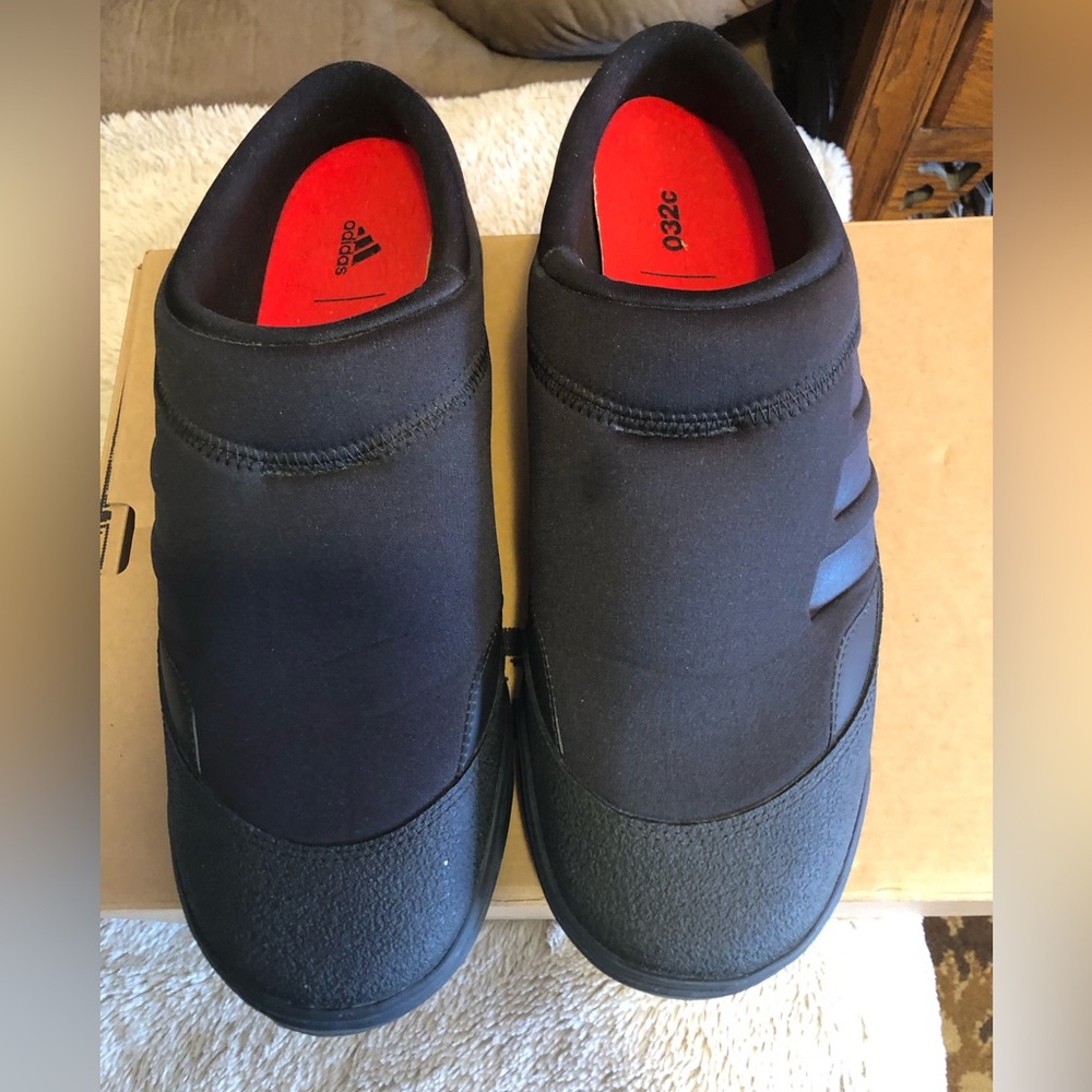 Addidas black size 12.5 mules.